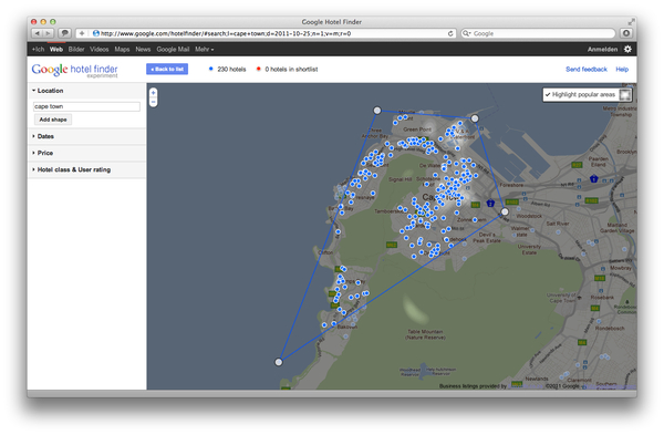 Google Hotel Finder Cape Town popular Areas Google Hotel Finder Cape Town popular Areas