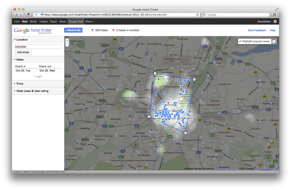 Google Hotel Finder München / Munich popular Areas Google Hotel Finder München / Munich popular Areas