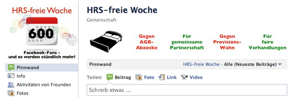 Facebook Protest gegen HRS Provsikonserhöhung