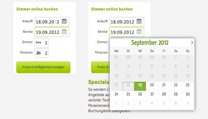 igumbi online Buchungstool nach der Überarbeitung