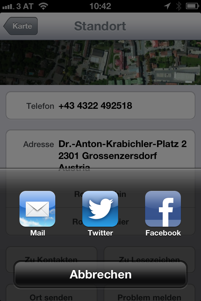 iOS6 Maps Interaktion wenn Geschäft gefunden wurde