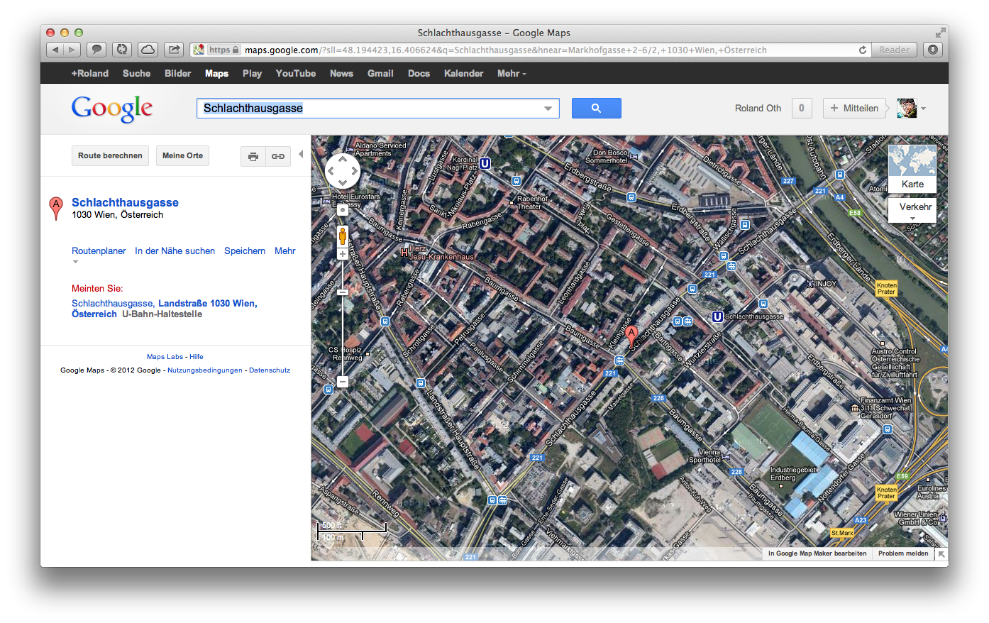 Apple Maps generierter URL nur mit Strassennamen wird zu Google redirected