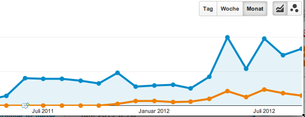 Mobile Website Entwicklung der Besucher