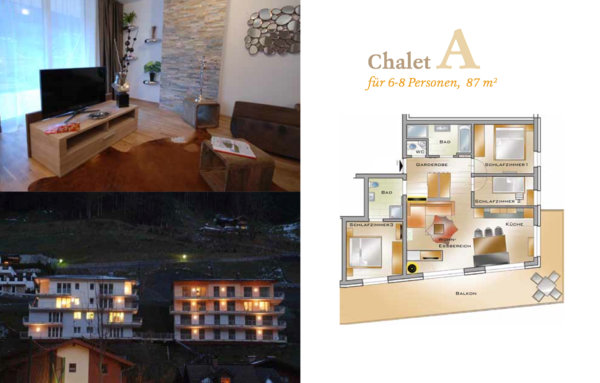 Bilder und Grundriss vom Sonnseit Chalet - Großarl 