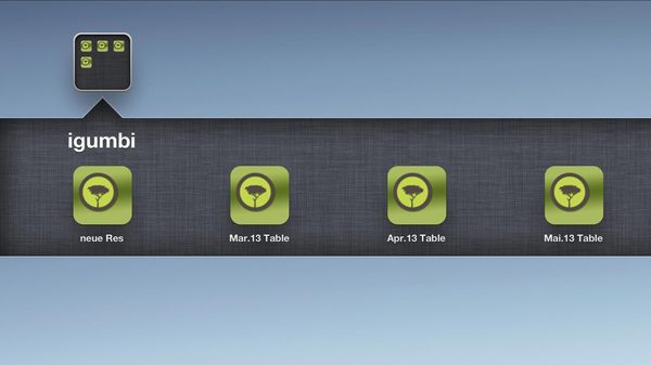 igumbi Shortcuts auf dem ipad/iphone