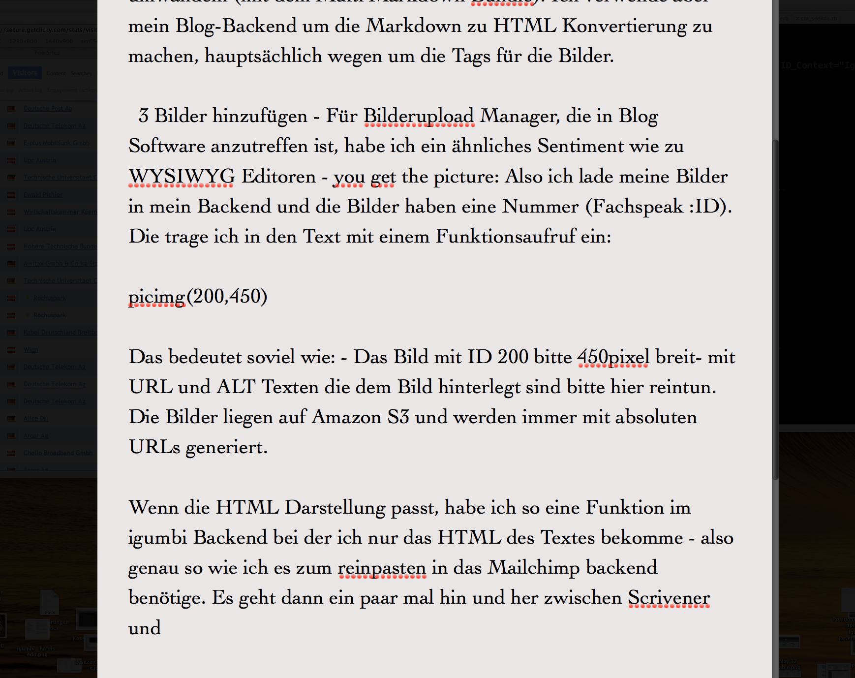 Fullscreen Editing a Newsletter Text with Scrivener Fullscreen Editing a Newsletter Text with Scrivener