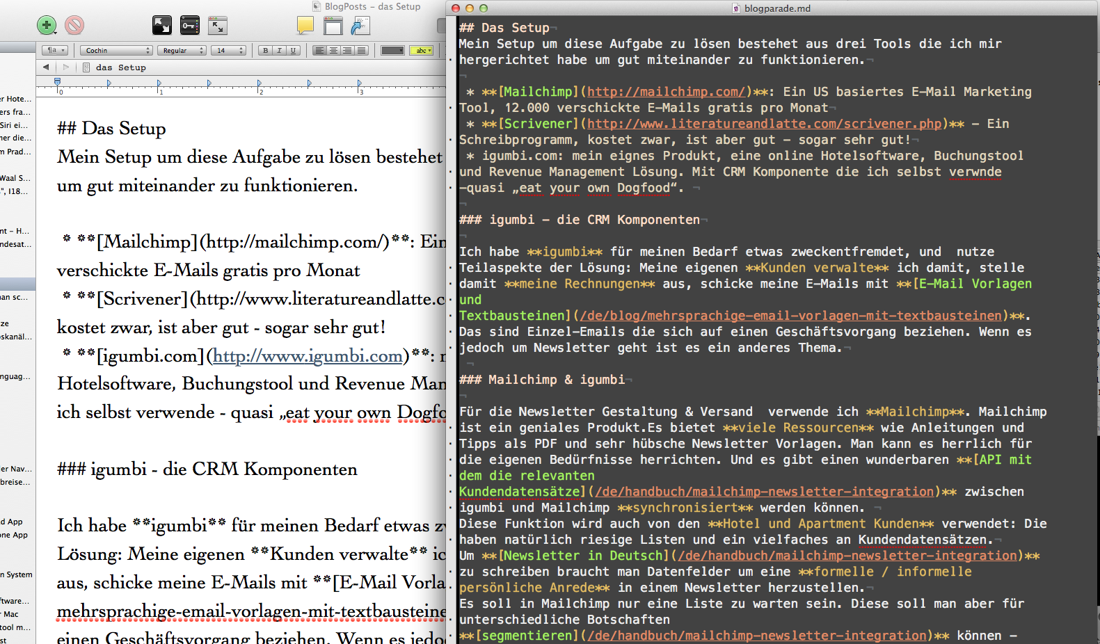 Text Bearbeiten in Scrivener und Exportiert als Markdown in Textmate Text Bearbeiten in Scrivener und Exportiert als Markdown in Textmate