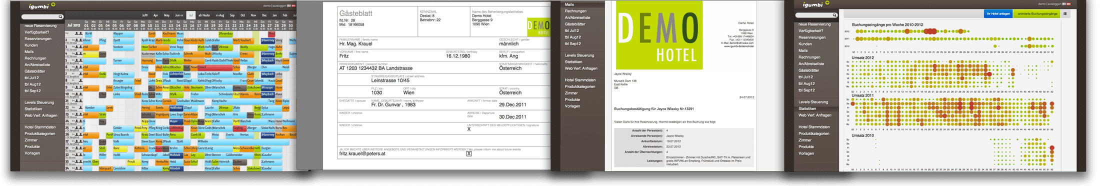 igumbi Hotelsoftware Demo System Übersicht igumbi Hotelsoftware Demo System Übersicht