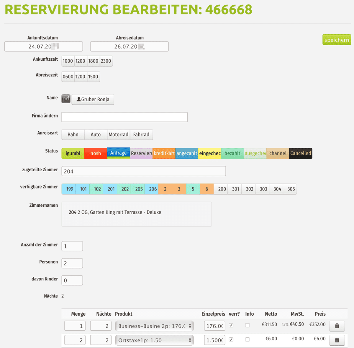 Zuteilung von Reservierungen - in der igumbi Hotelsoftware Zuteilung von Reservierungen - in der igumbi Hotelsoftware